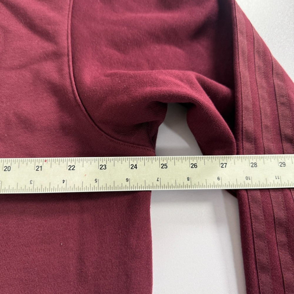 Adidas Ivy Park Sweatshirt Mens Medium Red‎ Pullover Fleece 3 Stripe - Picture 8 of 10